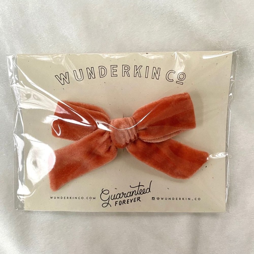 New Wunderkin Medium Schoolgirl Velvet Bow